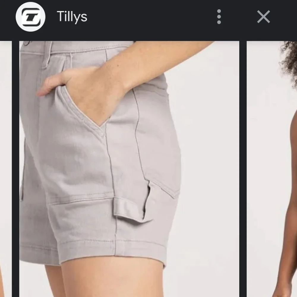 RSQ‎ Grey Cargo Denim Shorts
